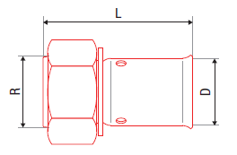 FV M-PRESS reducer with cap nut
